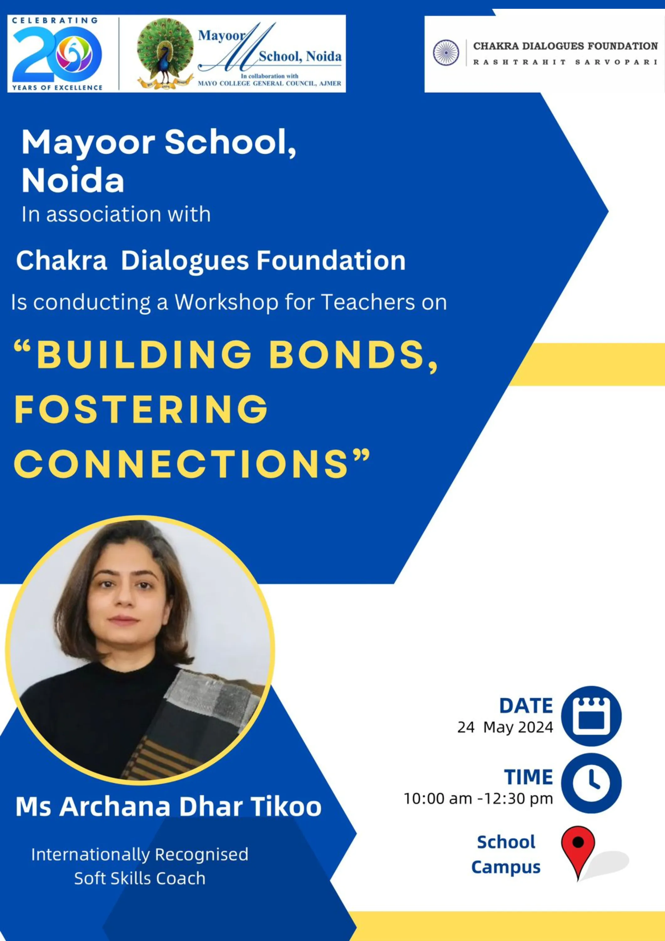 Ms Archana Dhar Tikoo's Workshop at Mayoor School